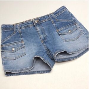 VINTAGE OLD NAVY STRETCH HI-RISE JEAN SHORTS 16/32 😎